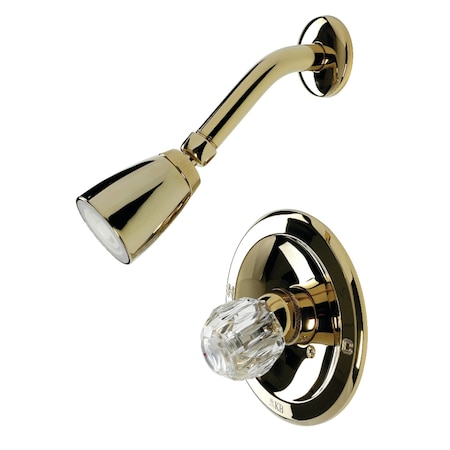 Kingston Brass Shower Faucet, Polished Brass, Wall Mount KB532SO